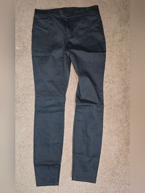 Womens M Time And Tru Black High Rise Skinny Pull On Pants NWT